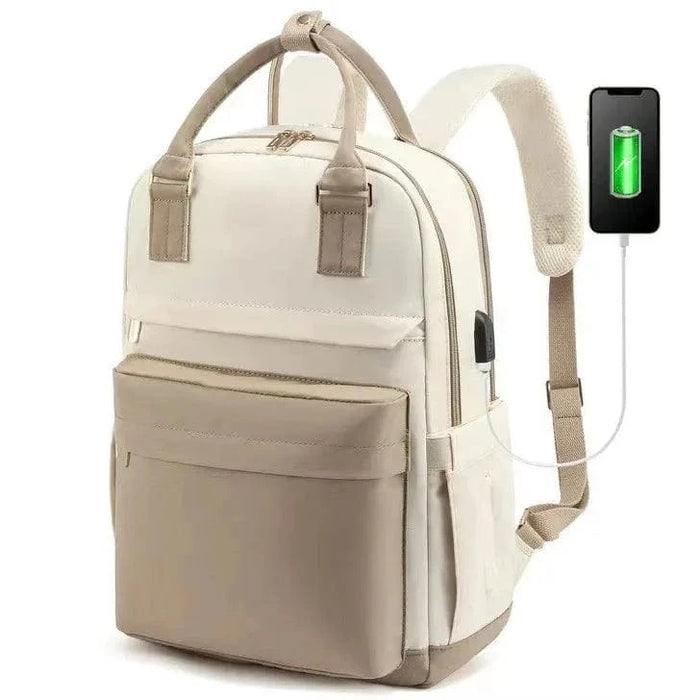 Laptop rygsæk dame Khaki