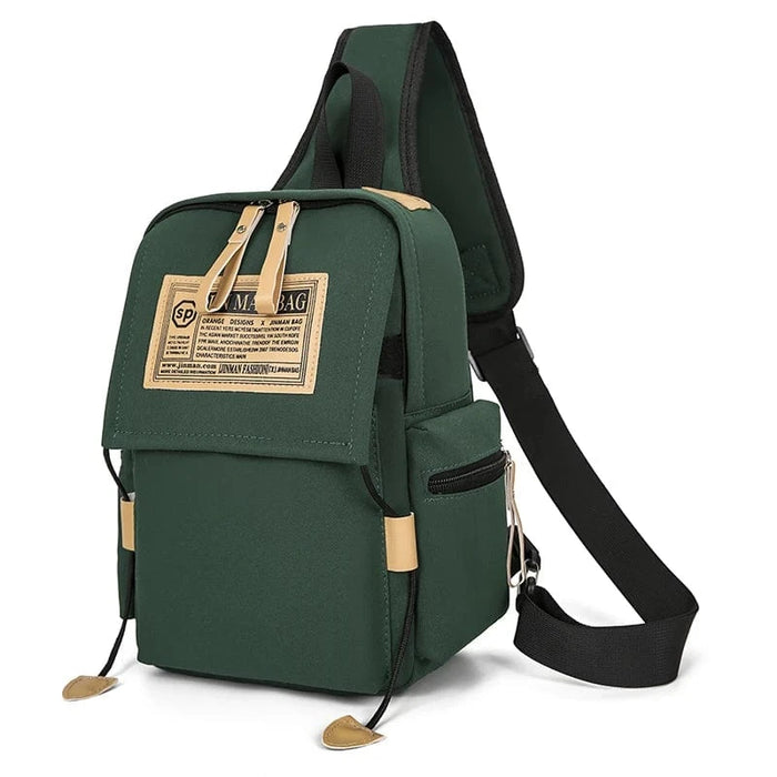 Vintage rygsæk med skulder rem Khaki