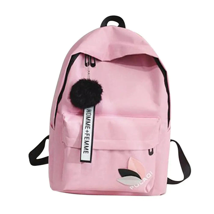 Farverig skole rygsæk Pink
