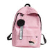 Farverig skole rygsæk Pink