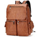 Læder rygsæk herre Light Brown
