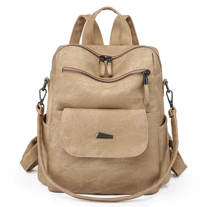 Læder rygsæk vintage Beige
