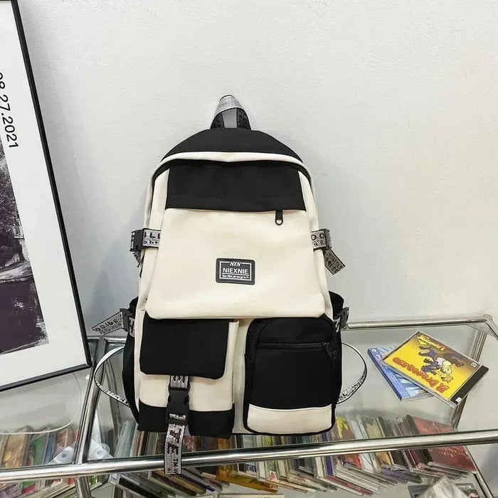 Streetwear rygsæk Sort hvid
