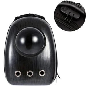 Astronaut ryggsäck för katt Sort