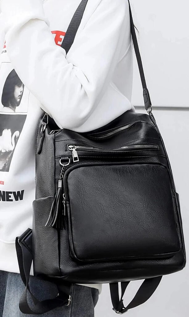 Computertaske dame læder rygsæk