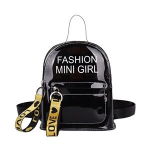 Gennemsigtig laser-rygsæk til kvinder Sort