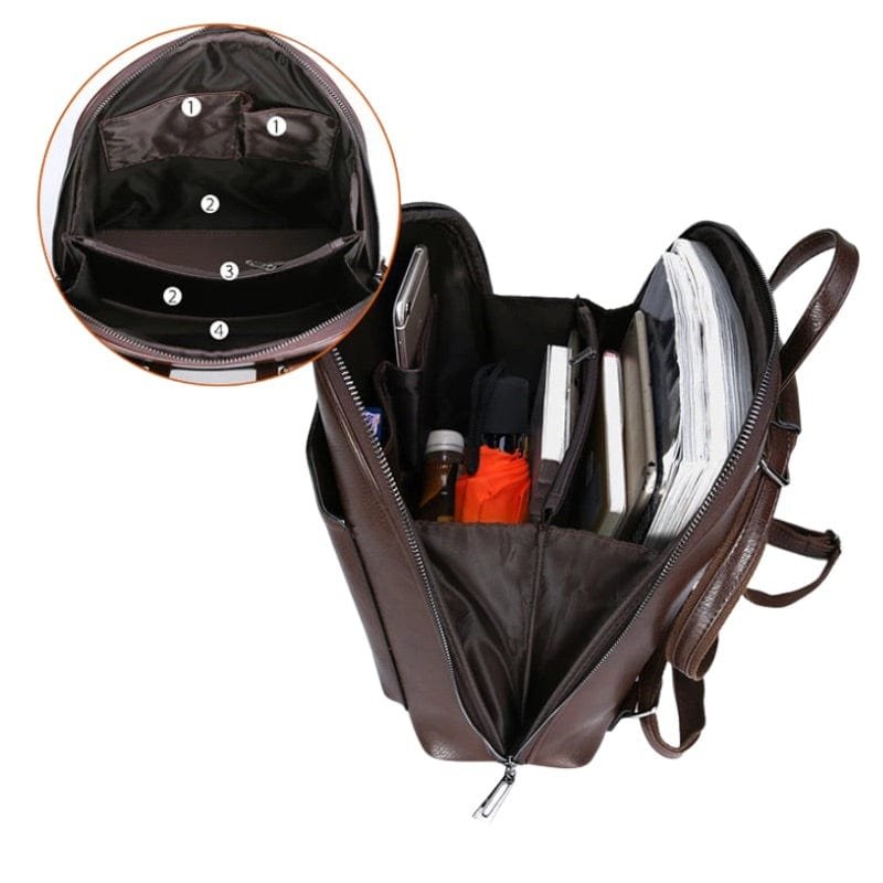 Læder rygsæk kvinde