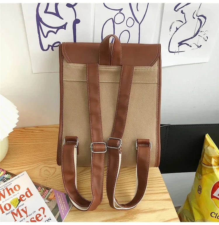 Læder rygsæk skoletaske