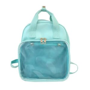 Lille børne rygsæk med gennemsigtig lomme