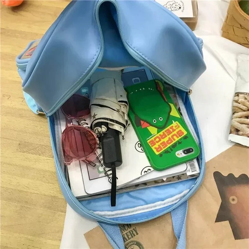 Lille børne rygsæk med gennemsigtig lomme