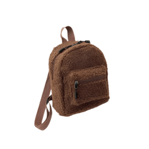 Lille rygsæk i pels til kvinder Marron