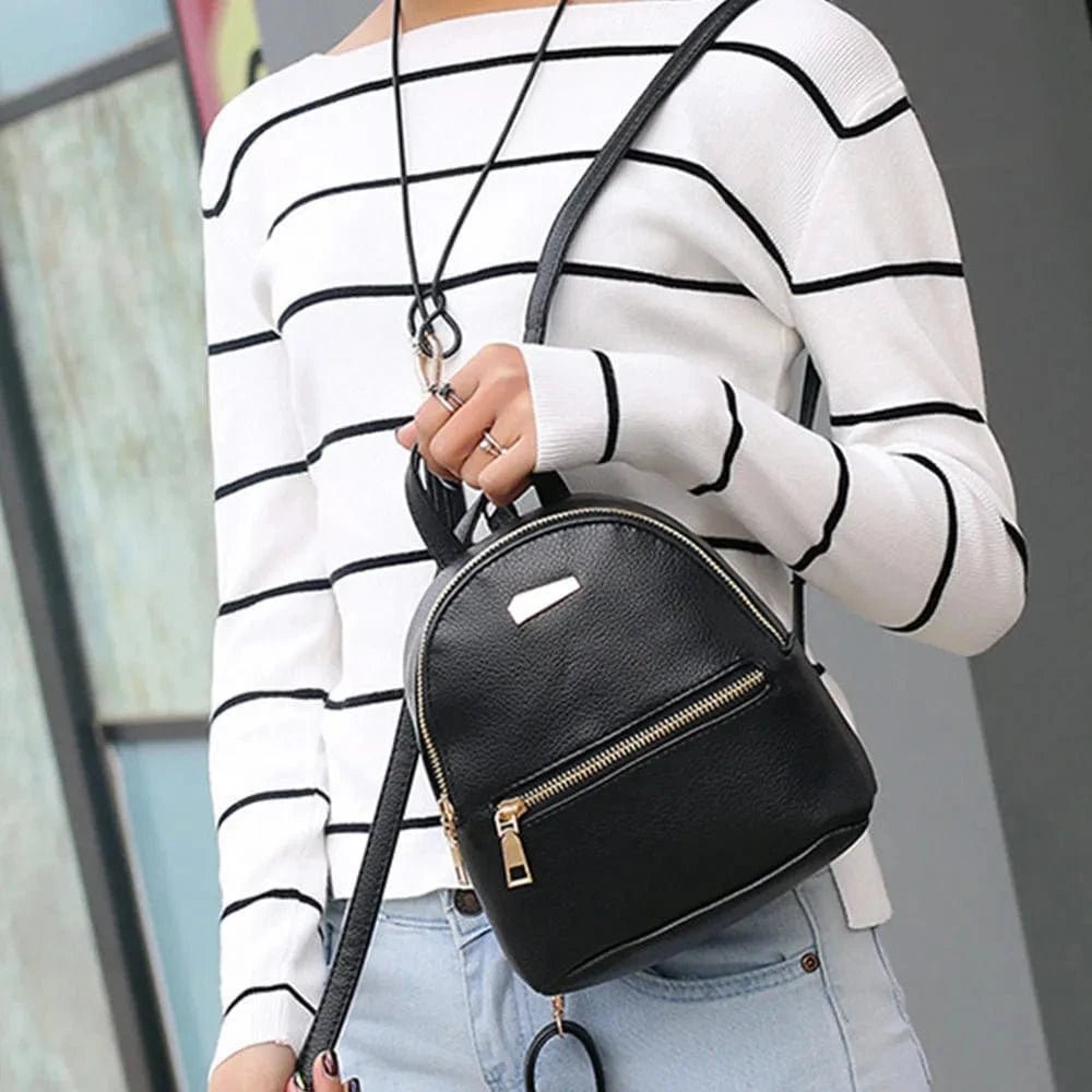 Lille rygsæk imiteret læder