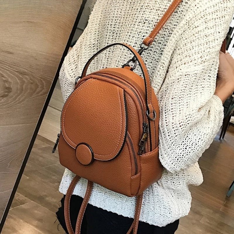 Lille rygsæk læder