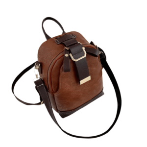 Lille vintage rygsæk i læder Sort