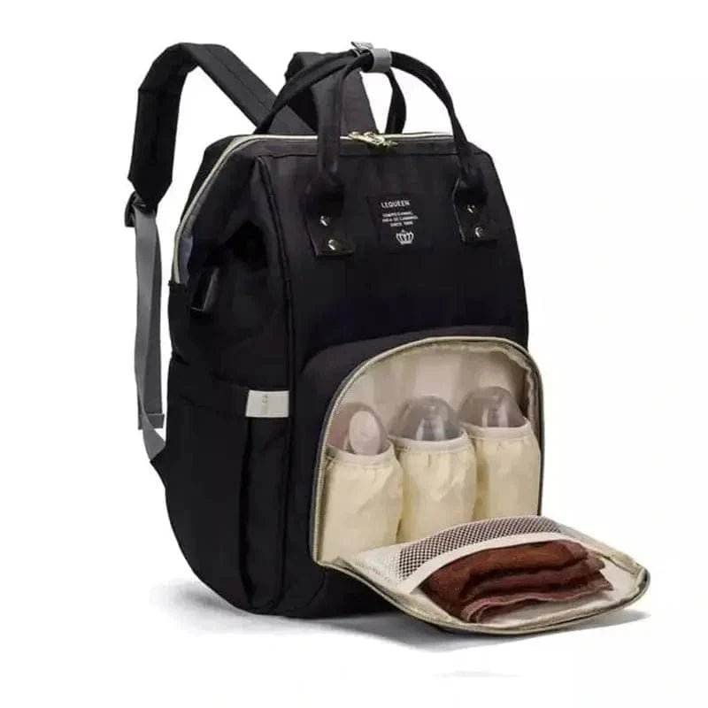 Pusletaske rygsæk sort