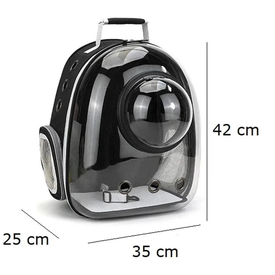 Ryggsäck för katt med fönster