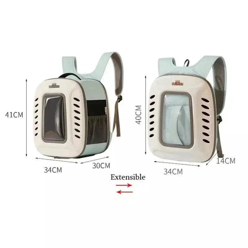 Ryggsäck för katt med fönster