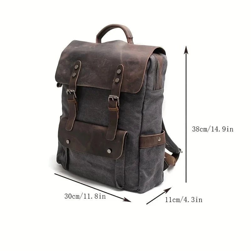 Rygsæk i kanvas til 16-tommer bærbar computer