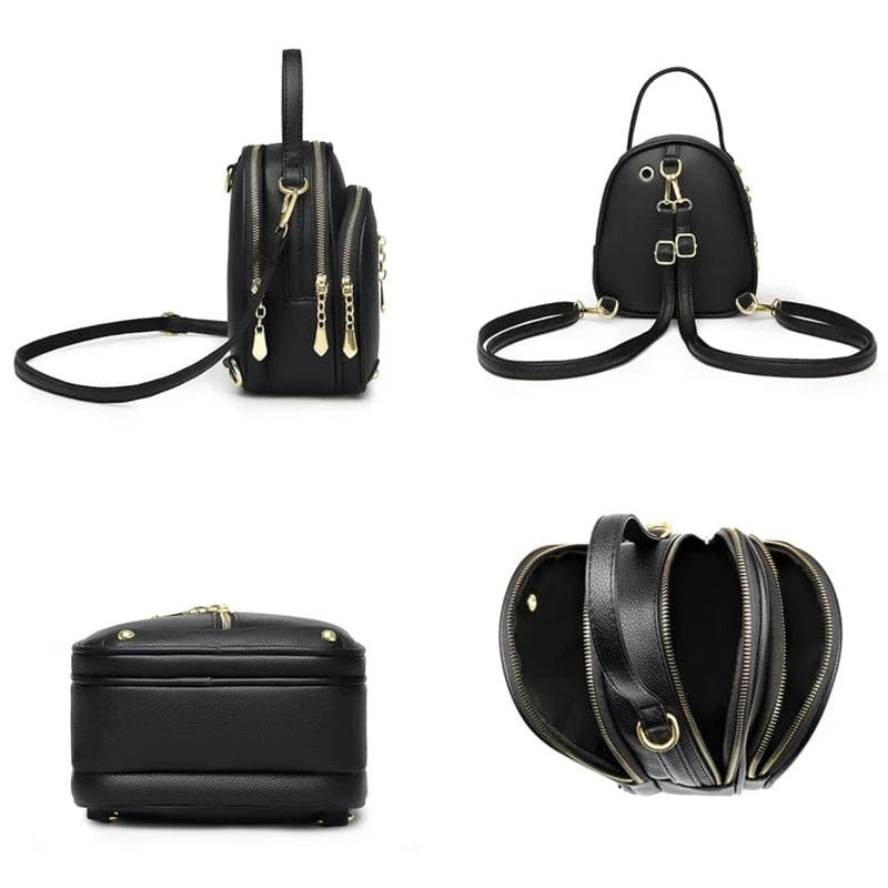 Smart læder rygsæk