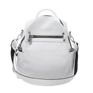 Vandtæt rygsæk i læder Hvid